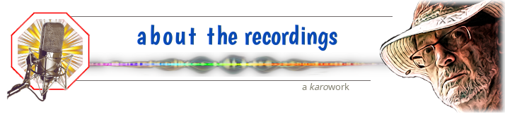 page banner for about the recordings