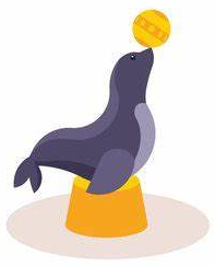 Image showing circus seal balancing a ball on its snout.