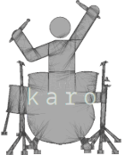 Image showing silhouette of drummer at drum kit.